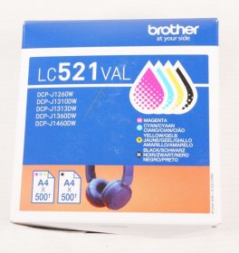 Brother Cartridge - Lc521val Brother Ink Lc521val-lc-521val Multipack Bk C M Y