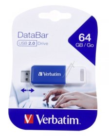 Verbatim Usb-stick 2.0 - V Databar Usb 2.0 Drive Blau 64gb
