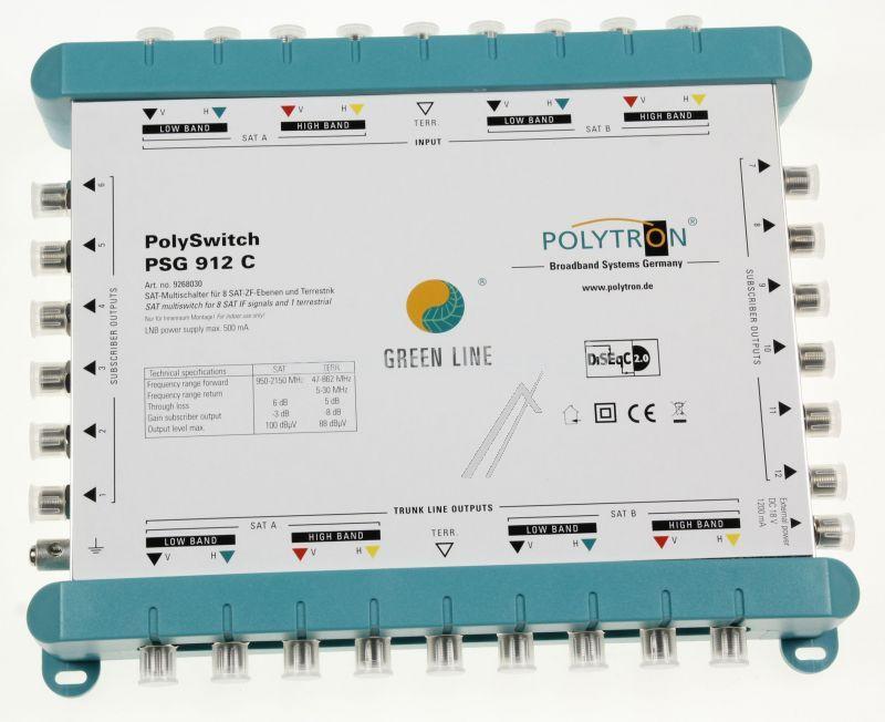 Polytron Multi Switch - Psg 912 C Cascadeable Multiswitch, 9 In- 12 Out, Sat- Terr Active