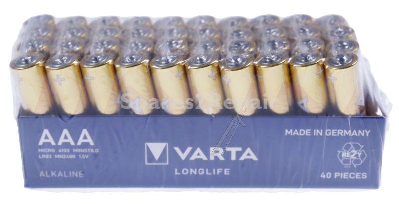 Varta Aaa 1,5v Battery - Lr3 04103 101 394 1 5v Alkaline Micro Aaa 40 Pack Longlife