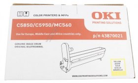 Oki Drum Assembly - 43870021 Drum Unit Yellow 20k