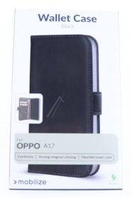 Mobilize Leather Bag Gsm - 28669 Mobilize Classic Gelly Wallet Book Case Oppo A17 Black