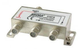 2 Way Aerial Splitter - DÉrivateur À Pertes ÉtagÉes 2 DÉrivations -15db