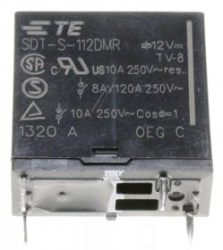 Te Connectivity Pcb Relay To 12v - 12vdc 10a-250vac Sdt-s-112dmr Relay