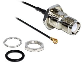 Delock Aerial Connecting Cable - Antenna Cable Rp-tnc Jack Bulkhead > Mhf-u.fl Compatible Plu