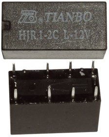 Tianbo Pcb Relay To 12v - 12vdc 1a-120v Hjr1-2c-l-12vdc Relay 12vdc-720 Ohms 20x10x11mm