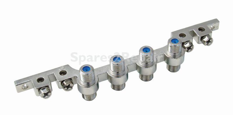 Wisi Earth Connection Block Sat - Nb 04 F Potential Equalization Block, 4 X F-connector, 1pc
