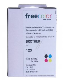 Freecolor Cartridge - Br123-ink4-frc K10344f7 Inkjet Multipack For Brother Lc-123