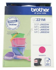 Brother Cartridge - Lc221m Ink Cartridge Magenta 0 26k
