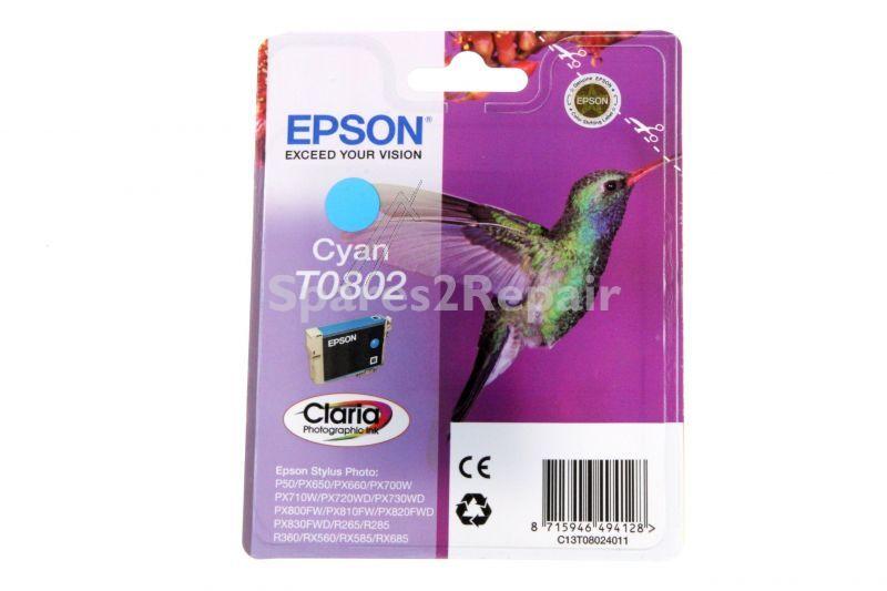 Epson Cartridge - T0802 C13t08024011 Ink Cartridge Cyan 7 4ml