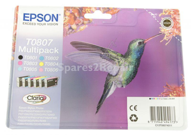 Epson Cartridge - T0807 C13t08074011 Ink Cartridge Multipack Cmyk 44 4ml