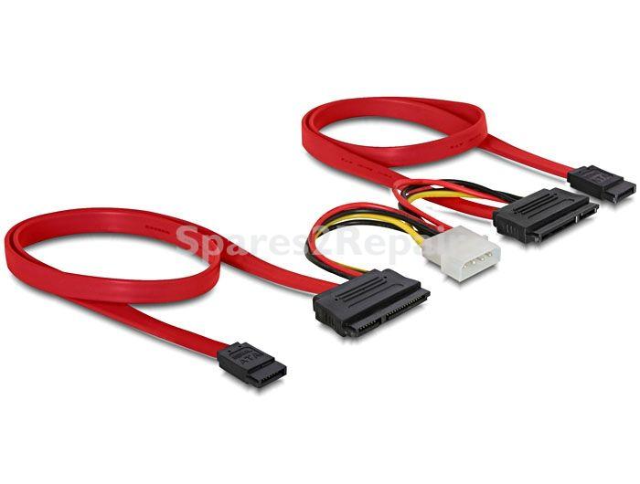 Delock Pc S-ata Cable - Sata All-in-one Cable For 2x Hdd