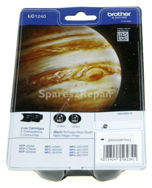 Brother Cartridge - Lc1240bkbp2dr Ink Cartridge Black 1 2k