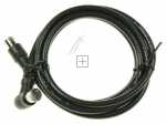 Com Black Sat Connecting Cable - F-quick-connecting Cable, 1.5m Class A, Angle-straight, Black