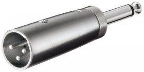 Goobay Xlr Adapter - Xlr Adapter, Aux Klinke 6,35 Mm Mono Stecker Zu Xlr Stecker