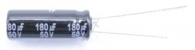 Panasonic 50v Radial Electrolytic 105 De - 180uf-50v Elko Radial Pan 105° 8x20mm