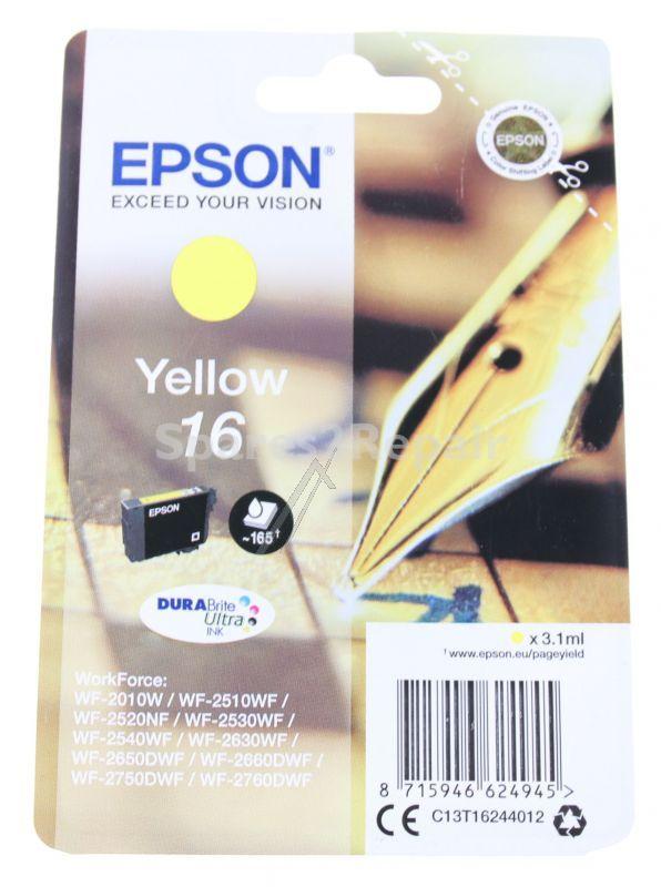 Epson Cartridge - 16 C13t16244012 Cartridge Yellow 3 1ml