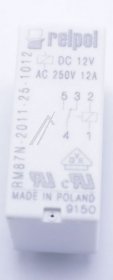 Relpol Pcb Relay To 12v - 12vdc 12a-250vac Relay, 1 Changeover