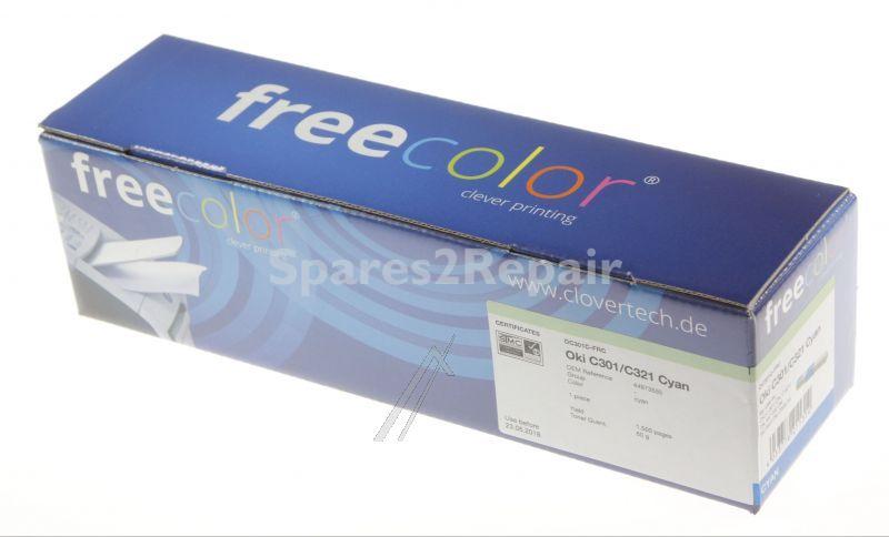 Freecolor Toner Cartridge - Oc301c-frc K18018f7 Toner Cyan For Oki 44973535