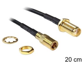 Delock Sma-cable - Antenna Cable Sma Jack Bulkhead > Smb Plug 200 Mm