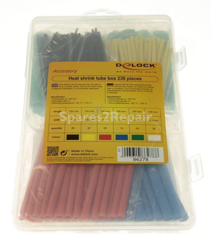Delock Heat Shrink Tubing - Heat Shrink Tube Box 230 Pieces Assorted Colours