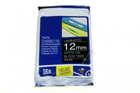 Brother Colour Cartridge - Tze-335 Label Tape Cassette White On Black 12mm 8m