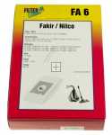 Filterclean Vacuum Cleaner Bags - Fa6 000246-k Paper Dust Bag X5+2 Filters