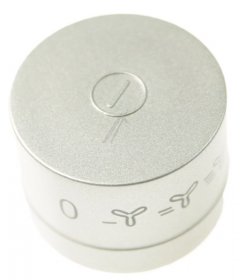 Button - C00630602 488000630602 Knob4 D35 H15 Painted Inox Look [Whirlpool Indesit]