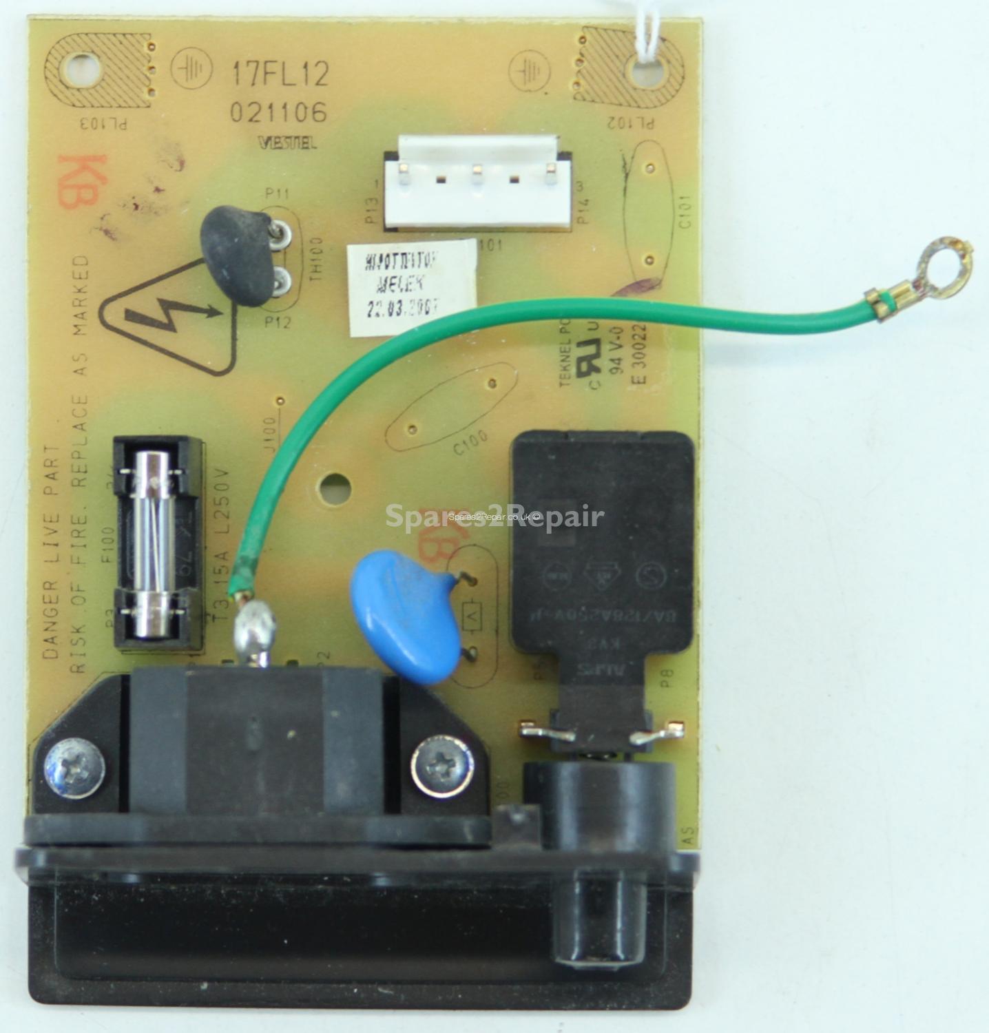 Audiovox 3707LCD - AC Socket - 17FL12 - 021106