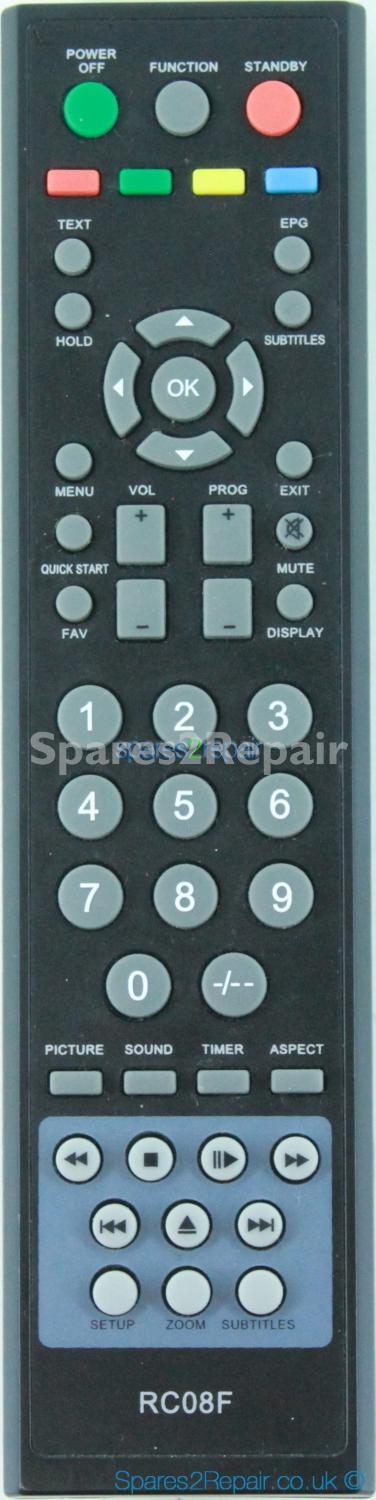 Cello RC08F Remote Control (Original) - Grade B