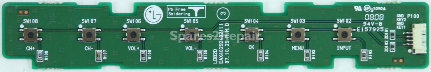 Clarity CTVL32W3HD - Buttons - LD82D - EAX40292402(1) - EBR43584801