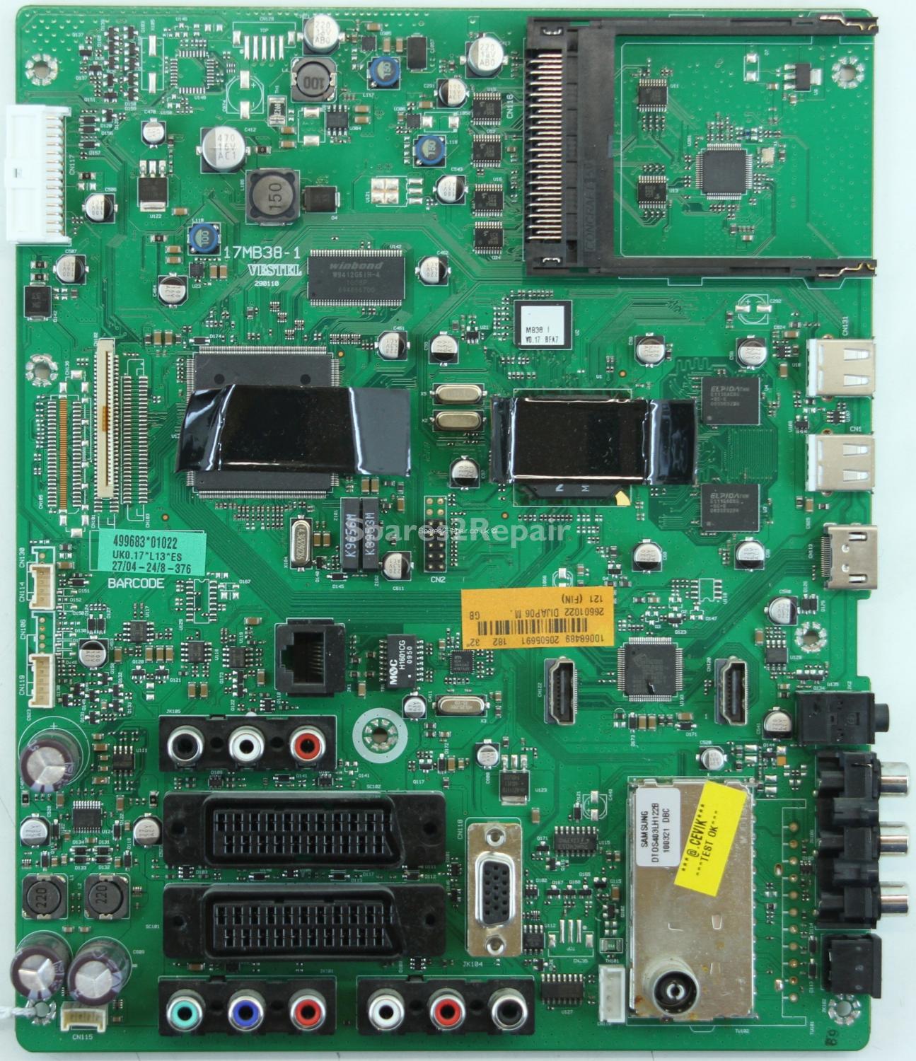 Finlux FIN32852DVBT2 - Main AV - 17MB38-1 - 290110 - 20505691