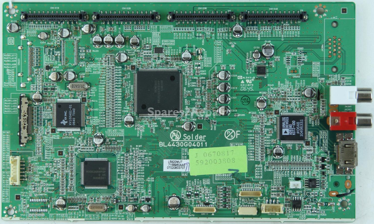 Funai LCD-B3206 - Board - BL4430G04011 - J 0670817 - L5920MUT - 7158960AA5 - 07010601110