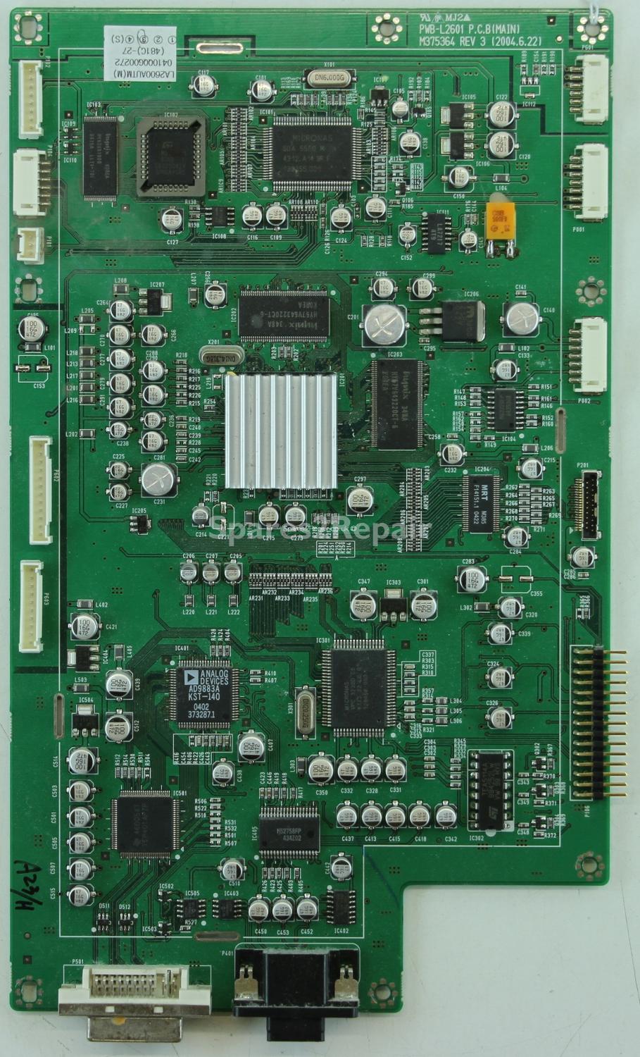 Goodmans LD2601 - AV Board - PWB-L2601 - M375364 - REV 3 - LA2600AUTM - 0410QQG00272