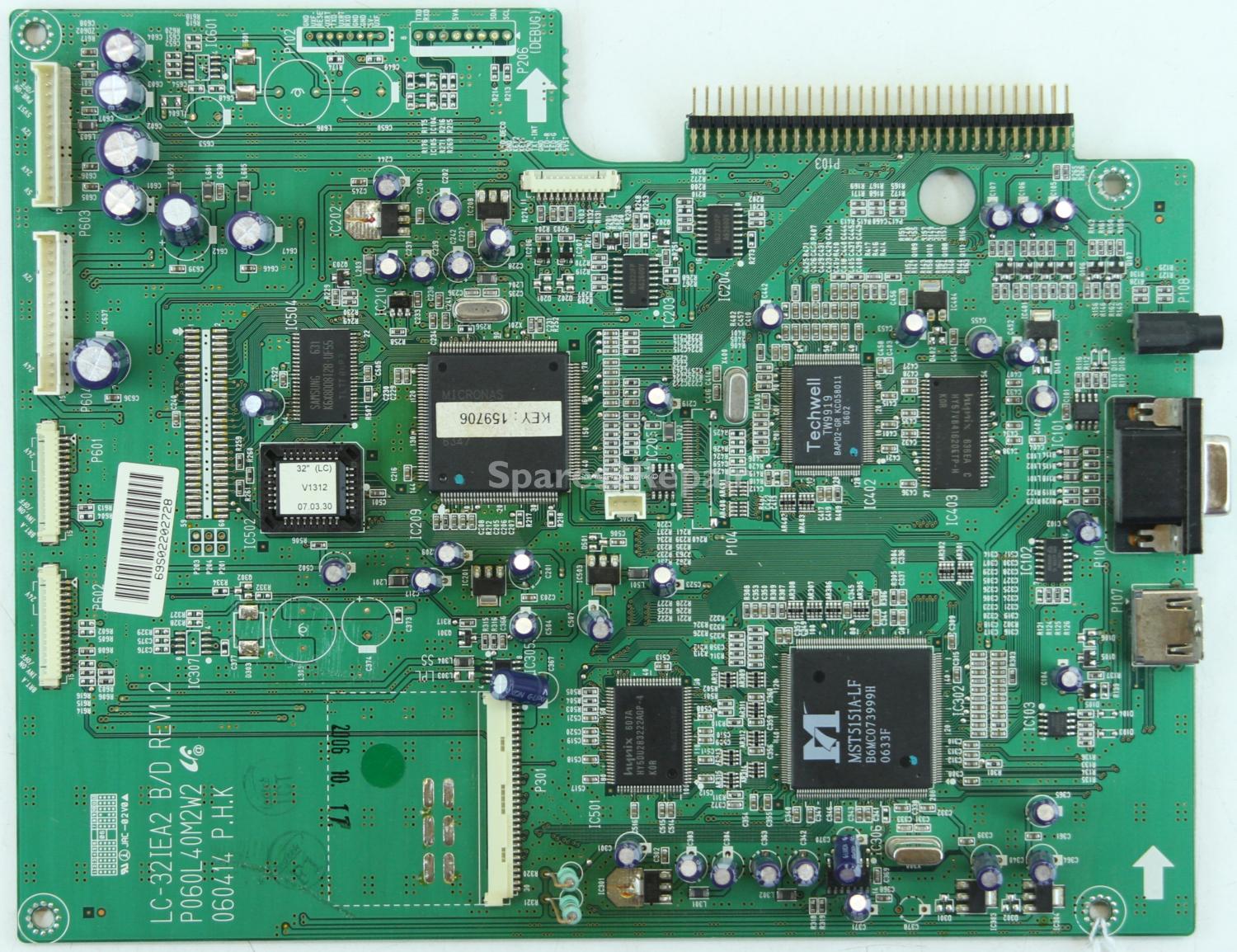 Grundig LC-32IEA2 - Inputs - LC-32IEA2 B/D REV1.2 - P060L40M2W2 - 060414