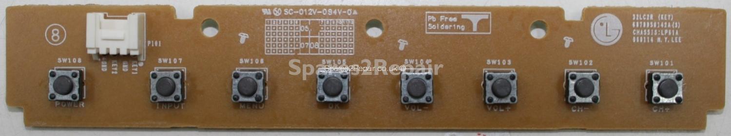 LG 26LC2R - Buttons - 68709S0142A(3) - 32LC2R (KEY)