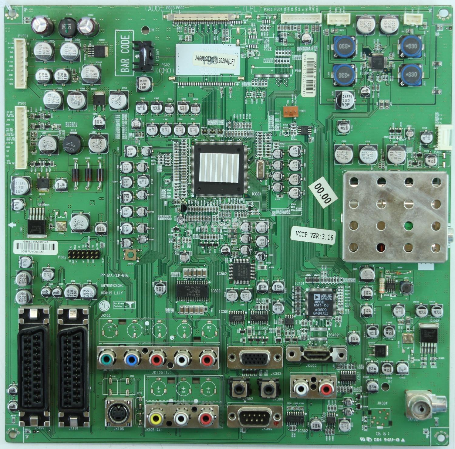 LG 26LC2R - Main AV - 68719MB862A - 68709M0348C - 060119 - PP-61A/LP-61A