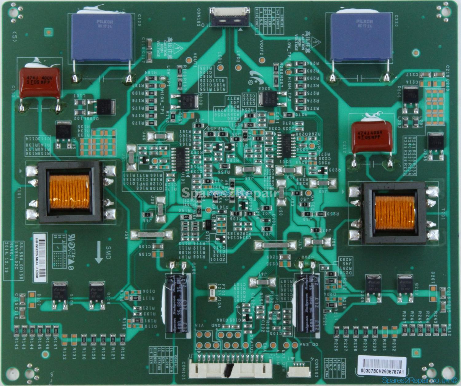 Samsung LH55UDEBLBB/EN - LED Driver Board - LJ97-00307B - REV0.1 - SSL550-0D13B - INV55L02C