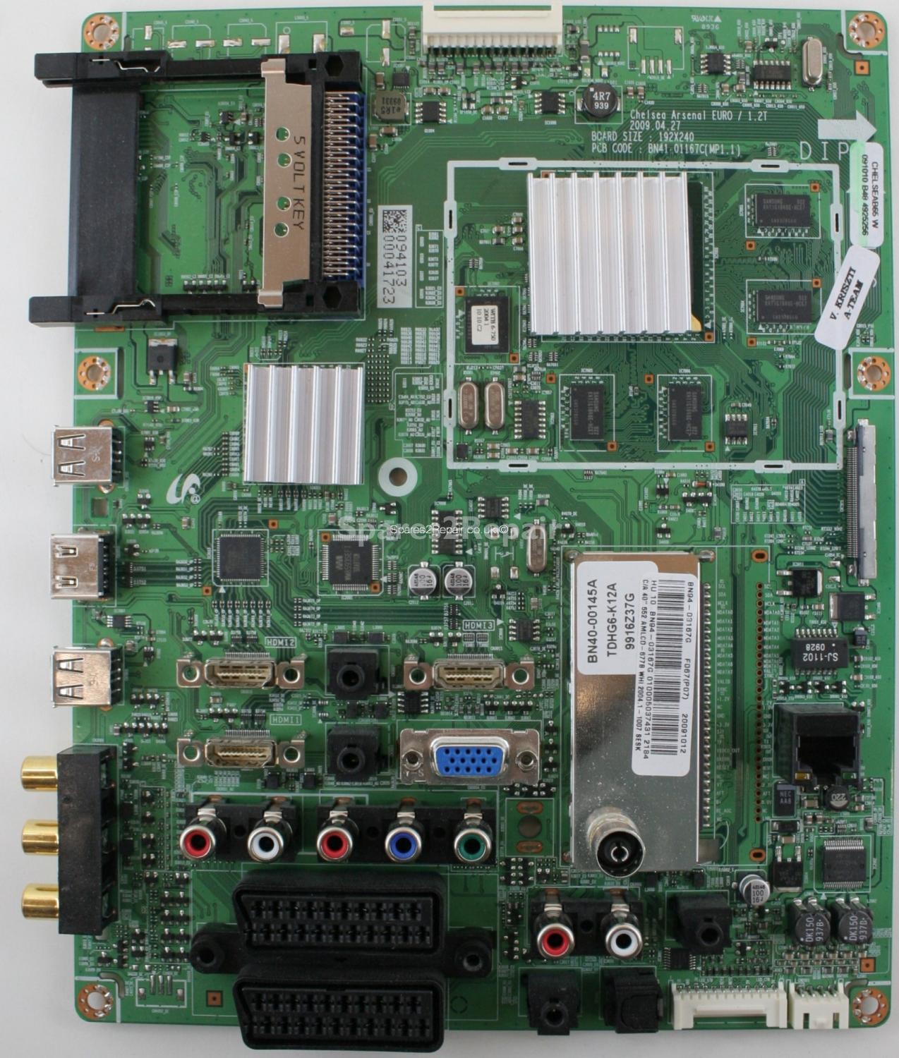 Samsung LE40B651T3W - Main AV - BN94-03167G - BN41-01167C - MP1.1 - Chelsea Arsenal EURO