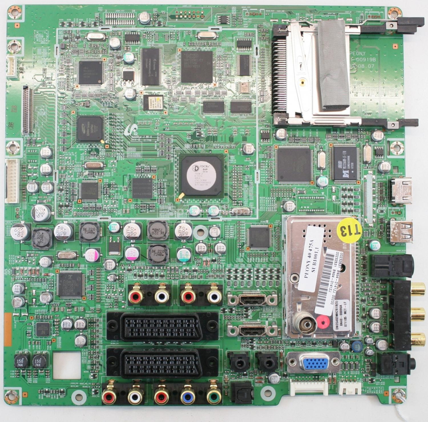 Samsung LE40F86BD - Main AV - BN94-01412J - BN41-00919B - PEONY