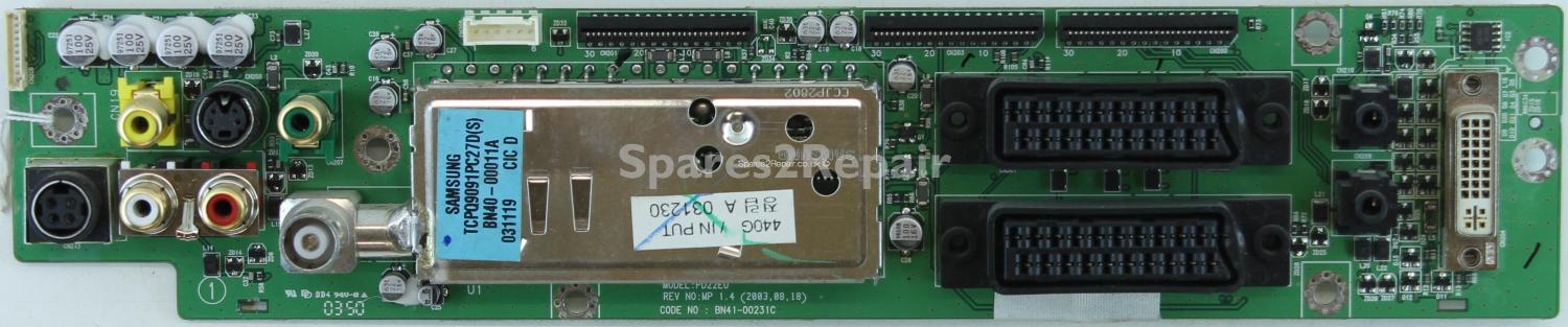 Samsung LW22A13W - AV Inputs - PD22E0 - BN41-00231C - REV NO:MP1.4