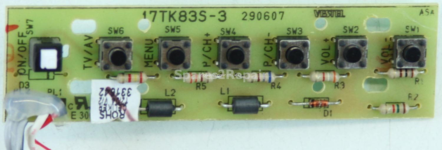 Sanyo CE26LD33-B - Buttons - 17TK83S-3 - 290607