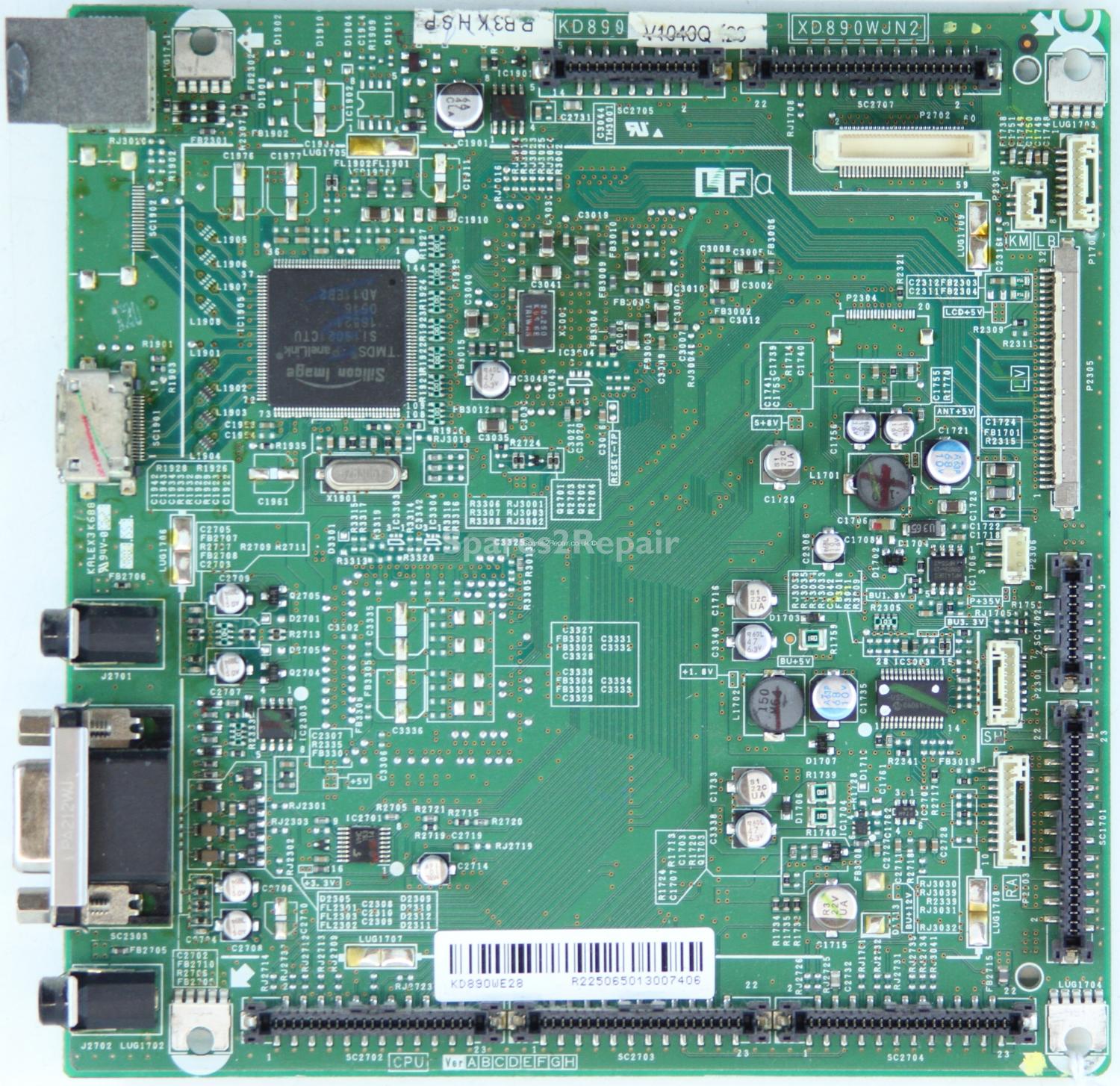 Sharp LC-32GD8EA - Inputs - KD890WE28 - XD890WJN2