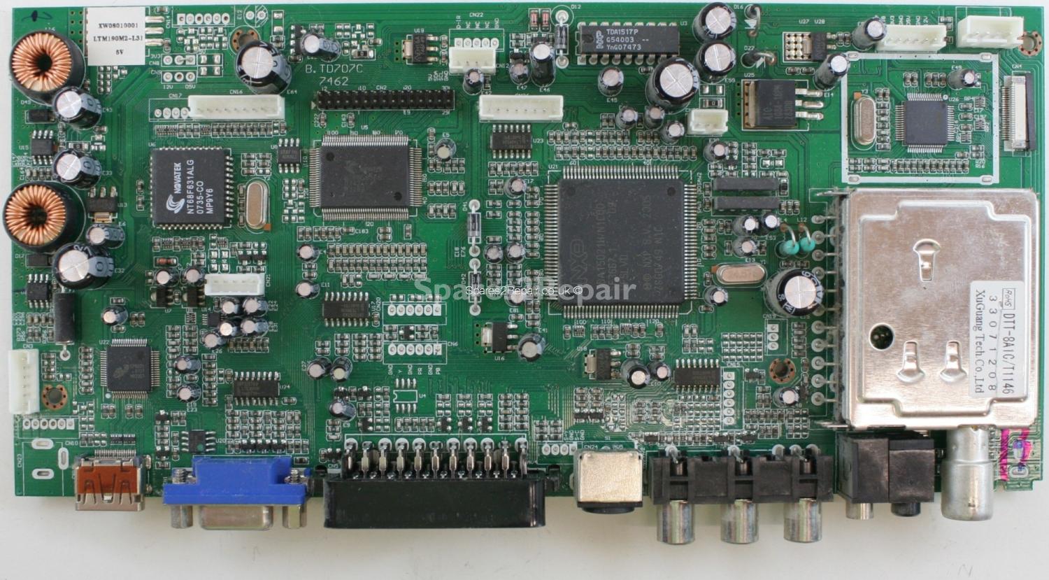 Swisstec X19-10TC - Main AV - B.TD707C - 7462 - 05080100010400077 - XW08010001 - LTM190M2-L31