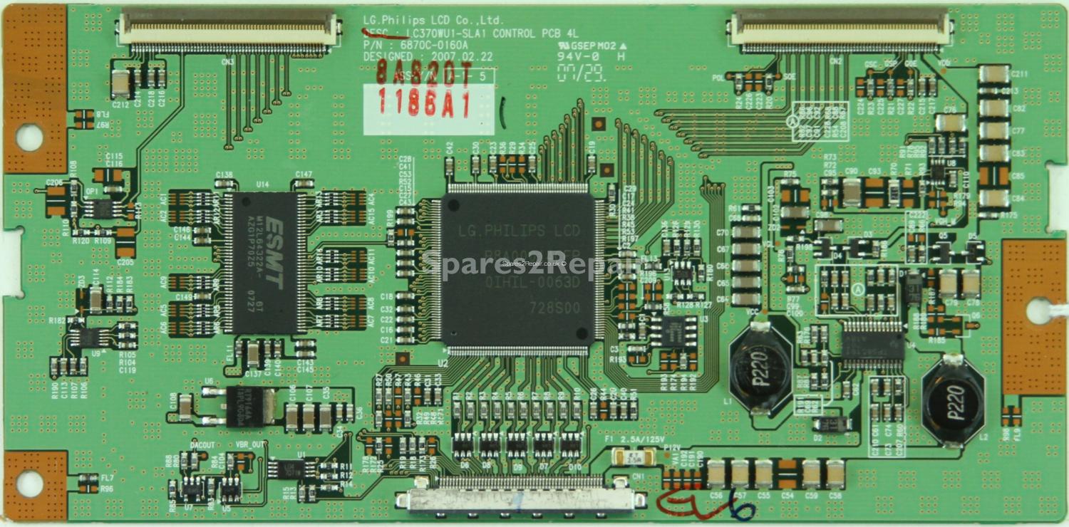 Toshiba 37X3030D - LVDS - 6871L-1186A - 6870C-0160A - LC370WU1-SLA1 CONTROL PCB 4L