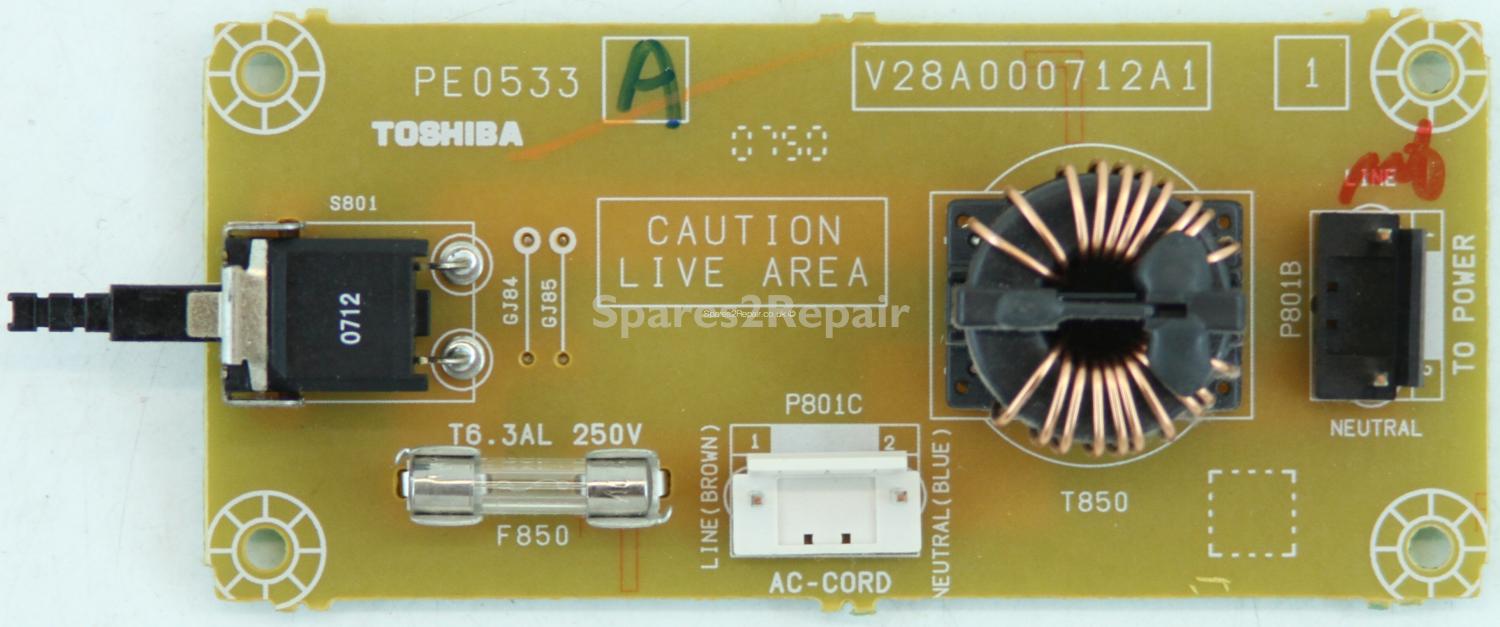 Toshiba 37XV555D - Power Button - PE0533 - V28A000712A1