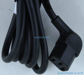UK Mains Plug to Right Angle IEC C13 - 10A - 1.5M - Kettle Lead